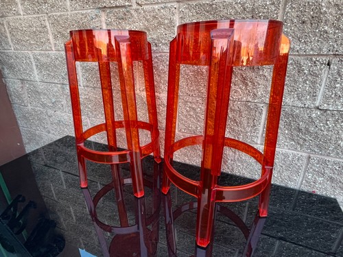 One red mid century modern - one,