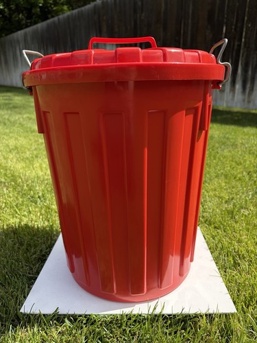 Vtg ingrid red trash - red, bin
